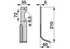 Winkelmesser rechts 35x6 L=210 mm Bodenfräsen, Arbeitsbreite 60 mm, Lochabstand 72 mm