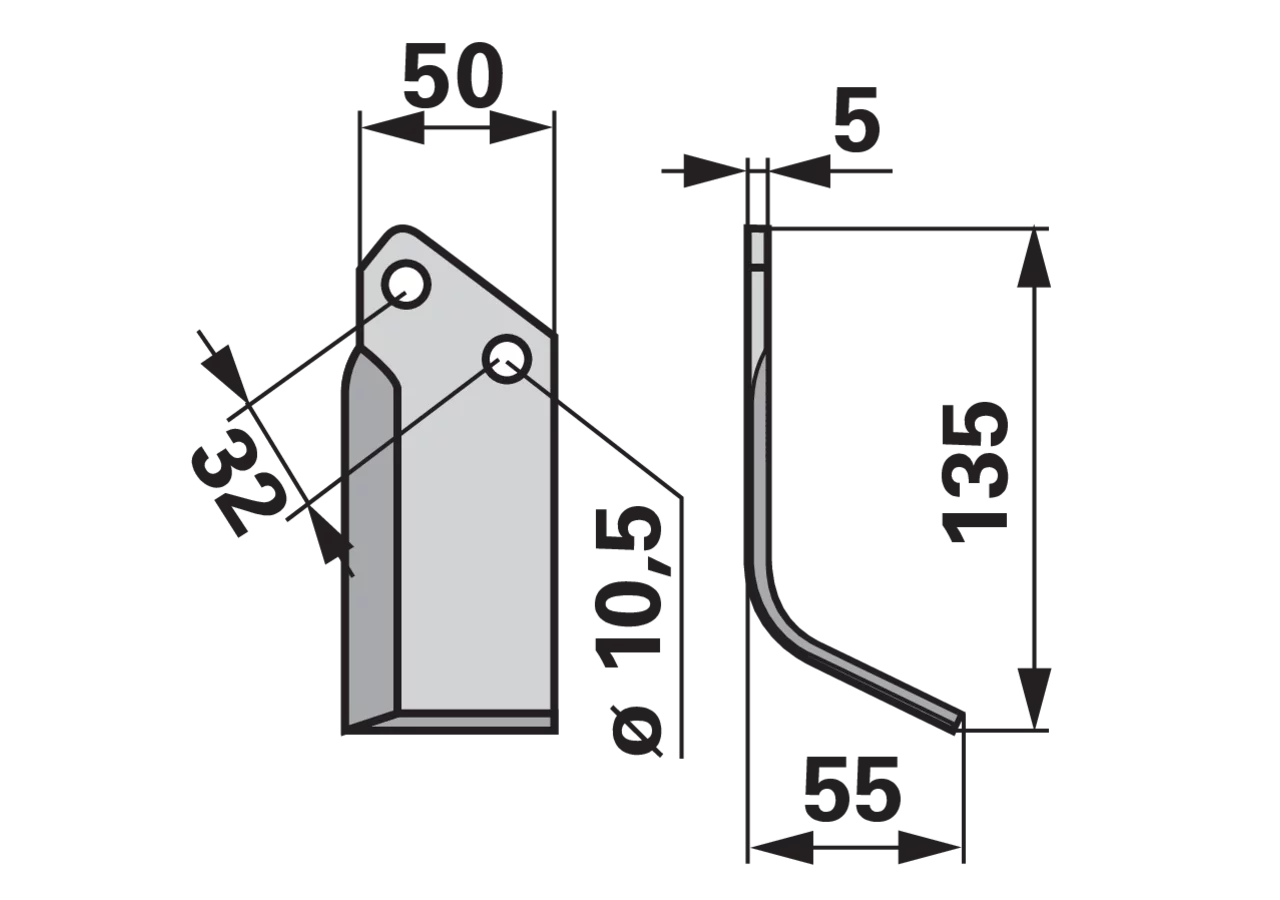 Bogenmesser rechts anstelle von Comeb 158007 GartenShop24 - Hochwertige Gartengeräte