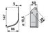 Bogenmesser links Goldoni 13545 – Ersatzmesser für Bodenfräsen, 86×147 mm