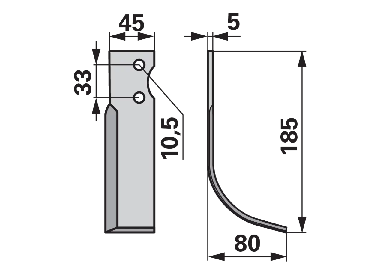 Bogenmesser rechts, passend für Goldoni 9401 GartenShop24 - Hochwertige Gartengeräte