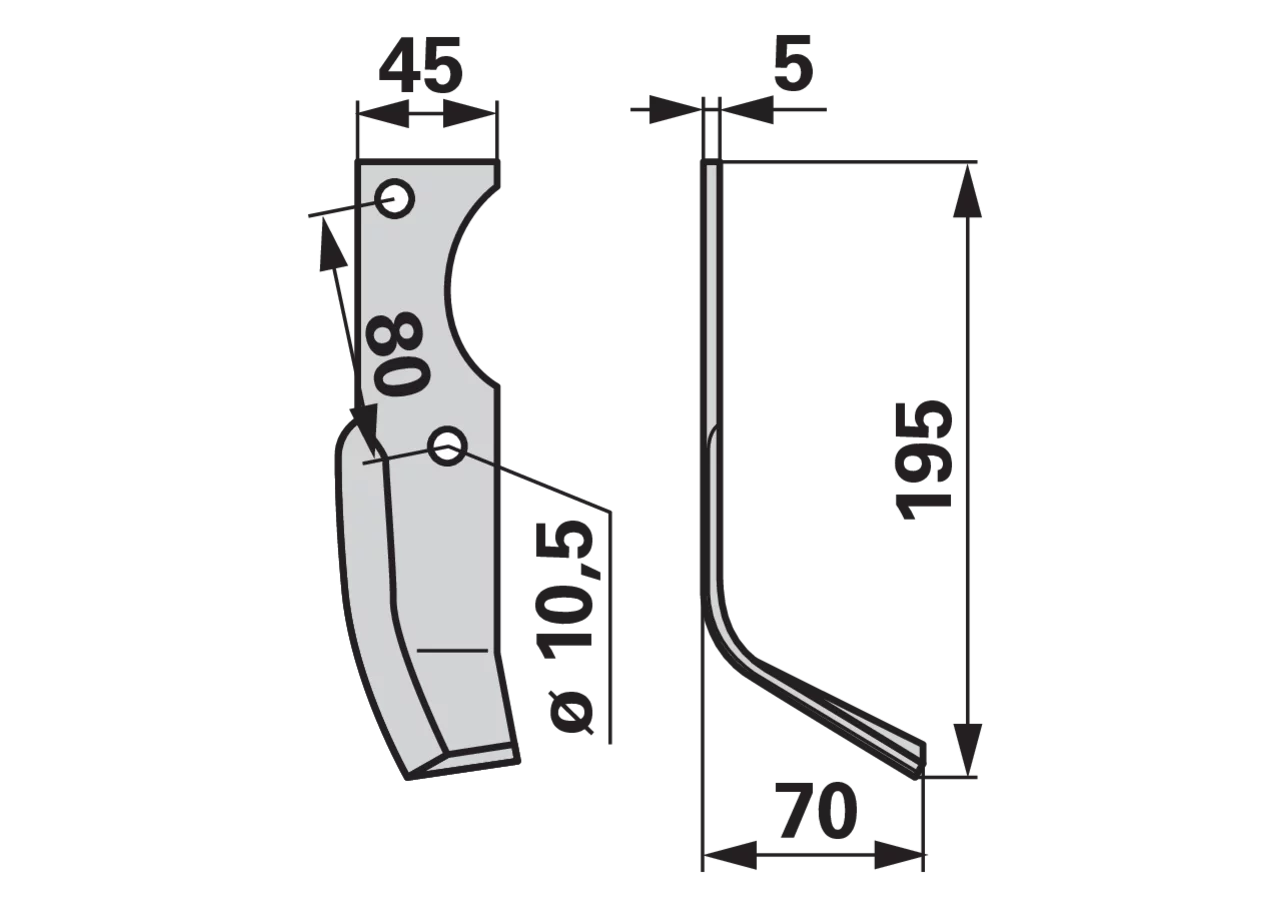 Bogenmesser rechts anstelle von Goldoni 8834 GartenShop24 - Hochwertige Gartengeräte