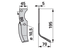 Bogenmesser rechts Goldoni 8834 195 mm – Ersatzteil für Bodenfräsen, Stärke 5 mm