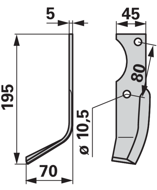 Bogenmesser links anstelle von Goldoni 8835 GartenShop24 - Hochwertige Gartengeräte