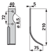 Bogenmesser rechts anstelle von Hako 90-05836-3 GartenShop24 - Hochwertige Gartengeräte