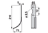 Bogenmesser links anstelle von Hako 90-05837-1 GartenShop24 - Hochwertige Gartengeräte