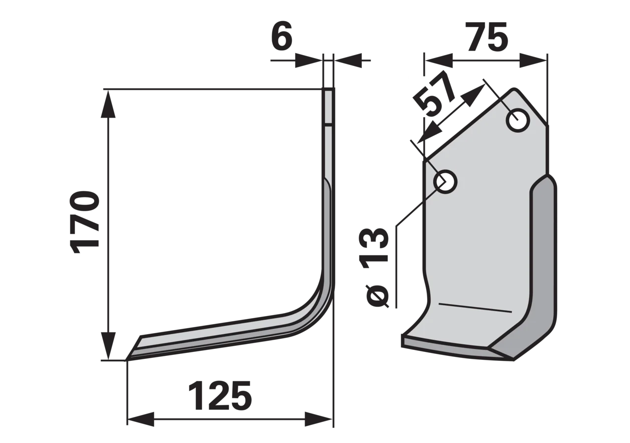 Winkelmesser links – Ersatz für Holder 1832442210 GartenShop24 - Hochwertige Gartengeräte