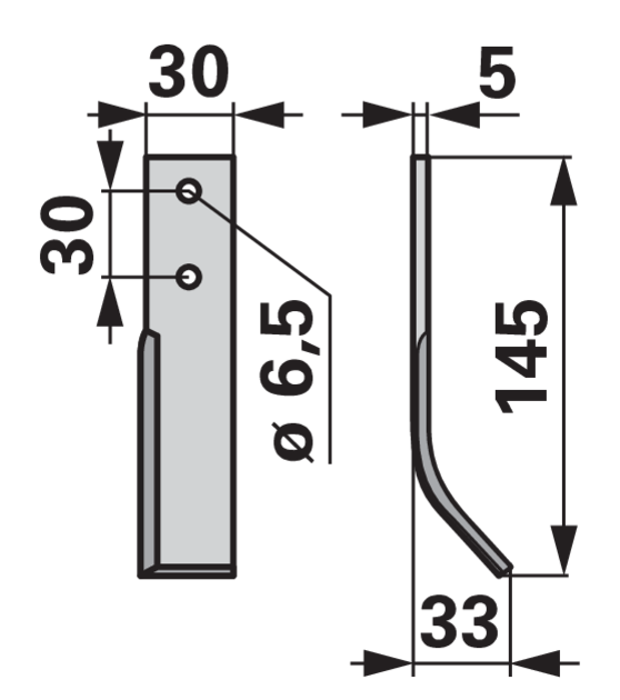 Bogenmesser rechts anstelle von Holder 2832440110 GartenShop24 - Hochwertige Gartengeräte