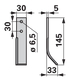 Bogenmesser rechts anstelle von Holder 2832440110 GartenShop24 - Hochwertige Gartengeräte