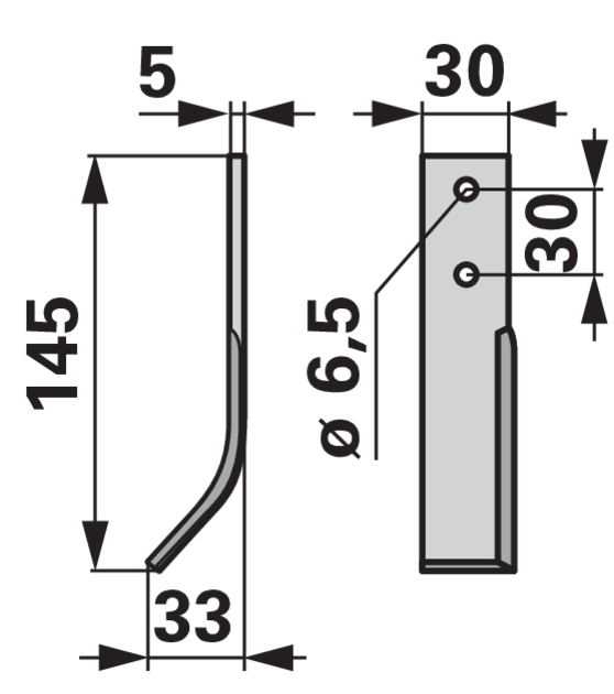 Bogenmesser links anstelle von Holder 2832440010 GartenShop24 - Hochwertige Gartengeräte