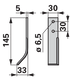Bogenmesser links anstelle von Holder 2832440010 GartenShop24 - Hochwertige Gartengeräte