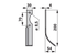 Bogenmesser rechts 30x4 L=200 mm LA=70 – Ersatzmesser für Bodenfräsen, Höhe 200 mm