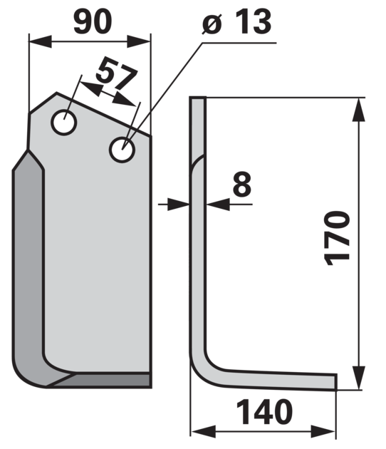 Winkelmesser rechts anstelle von Howard RB63605 GartenShop24 - Hochwertige Gartengeräte