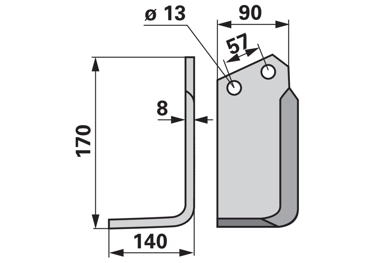 Winkelmesser links anstelle von Howard RB63604 GartenShop24 - Hochwertige Gartengeräte