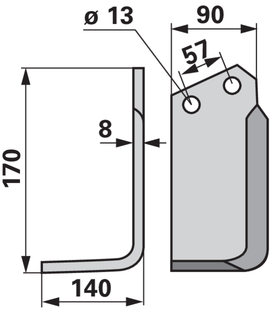 Winkelmesser links anstelle von Howard RB63604 GartenShop24 - Hochwertige Gartengeräte