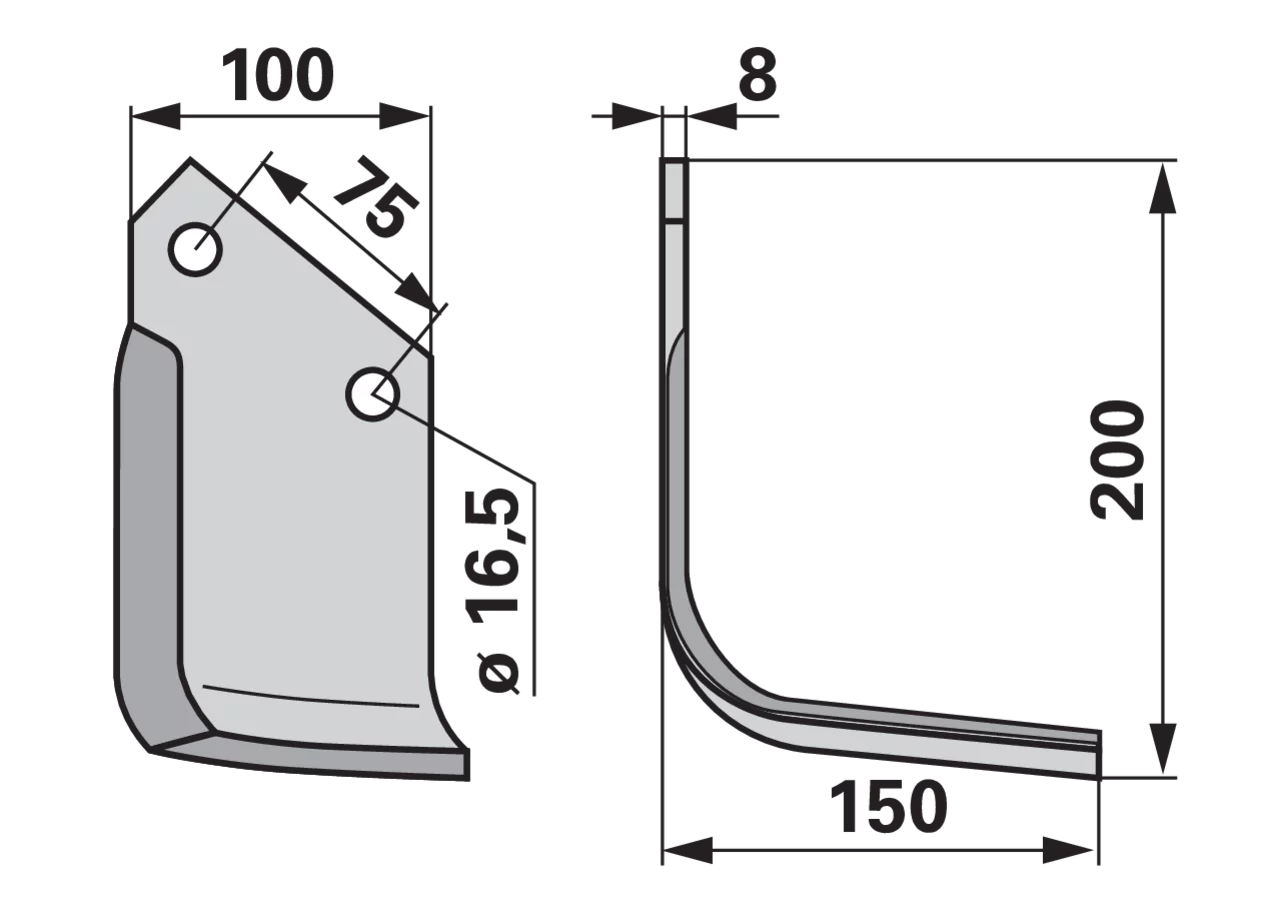 Winkelmesser rechts anstelle von Howard 756785 GartenShop24 - Hochwertige Gartengeräte