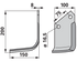 Detailansicht Bohrung: Lochdurchmesser 16,5 mm, Lochabstand 75 mm, Stärke 8 mm