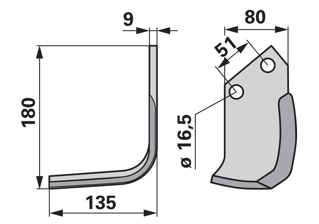 Winkelmesser links (Ersatz für Howard 9919) GartenShop24 - Hochwertige Gartengeräte