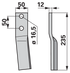 Fräsmesser rechts anstelle von Howard 762407 GartenShop24 - Hochwertige Gartengeräte