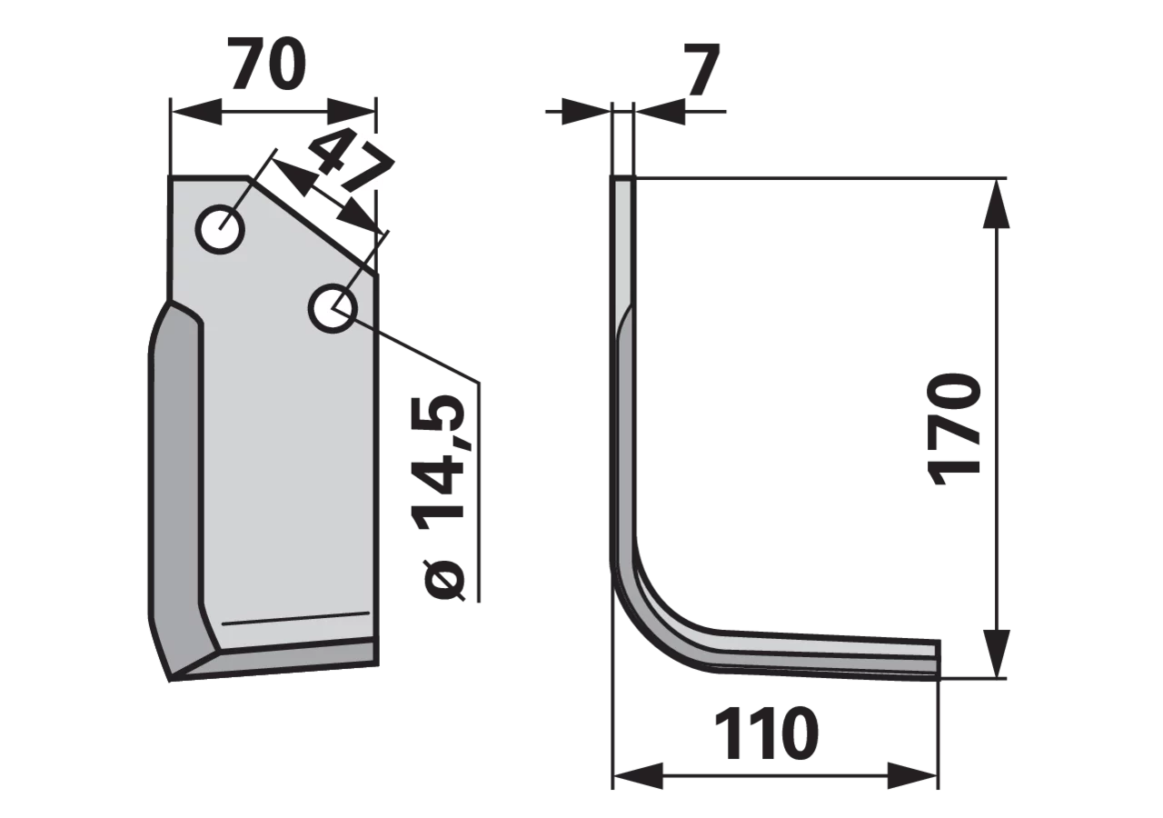 Winkelmesser rechts anstelle von Krobath 3114 GartenShop24 - Hochwertige Gartengeräte