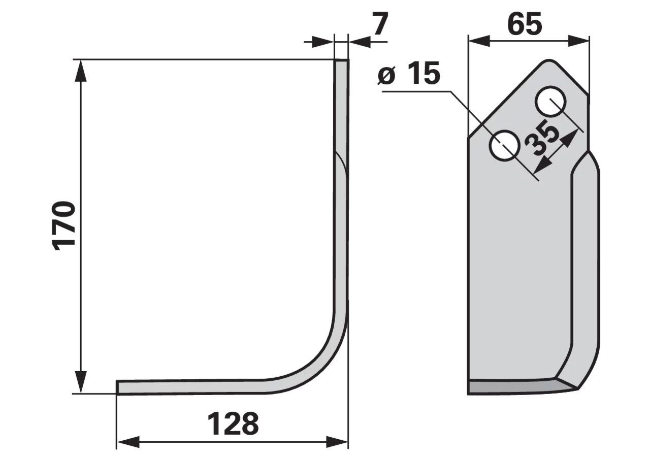 Winkelmesser links anstelle von Krone 035435.0 GartenShop24 - Hochwertige Gartengeräte