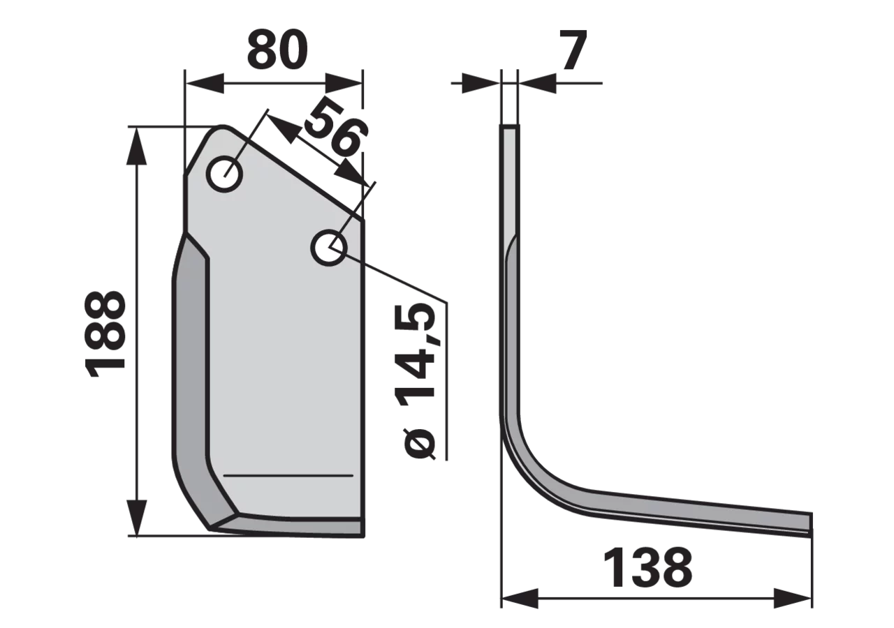 Winkelmesser rechts anstelle von Krone 036273.0 GartenShop24 - Hochwertige Gartengeräte