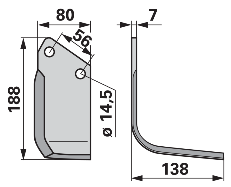 Winkelmesser rechts anstelle von Krone 036273.0 GartenShop24 - Hochwertige Gartengeräte