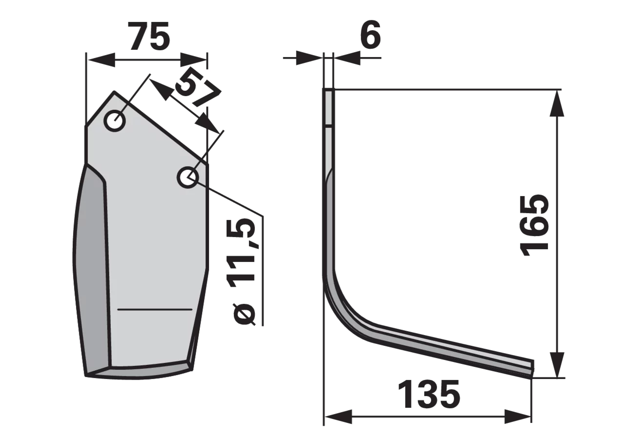 Winkelmesser rechts anstelle von Kuhn 52106300 GartenShop24 - Hochwertige Gartengeräte