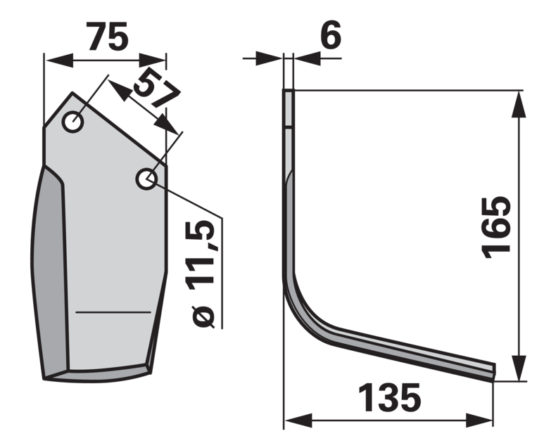 Winkelmesser rechts anstelle von Kuhn 52106300 GartenShop24 - Hochwertige Gartengeräte