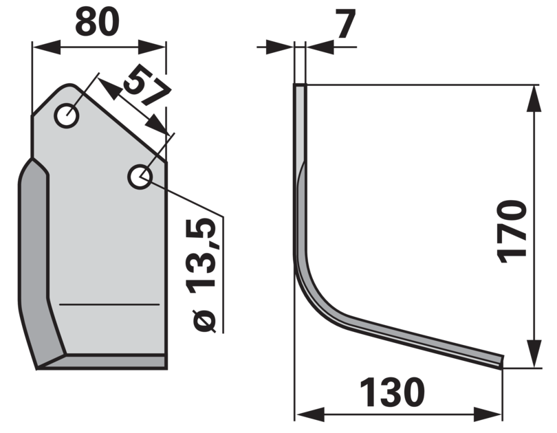 Winkelmesser rechts anstelle von Kuhn 52227510 GartenShop24 - Hochwertige Gartengeräte
