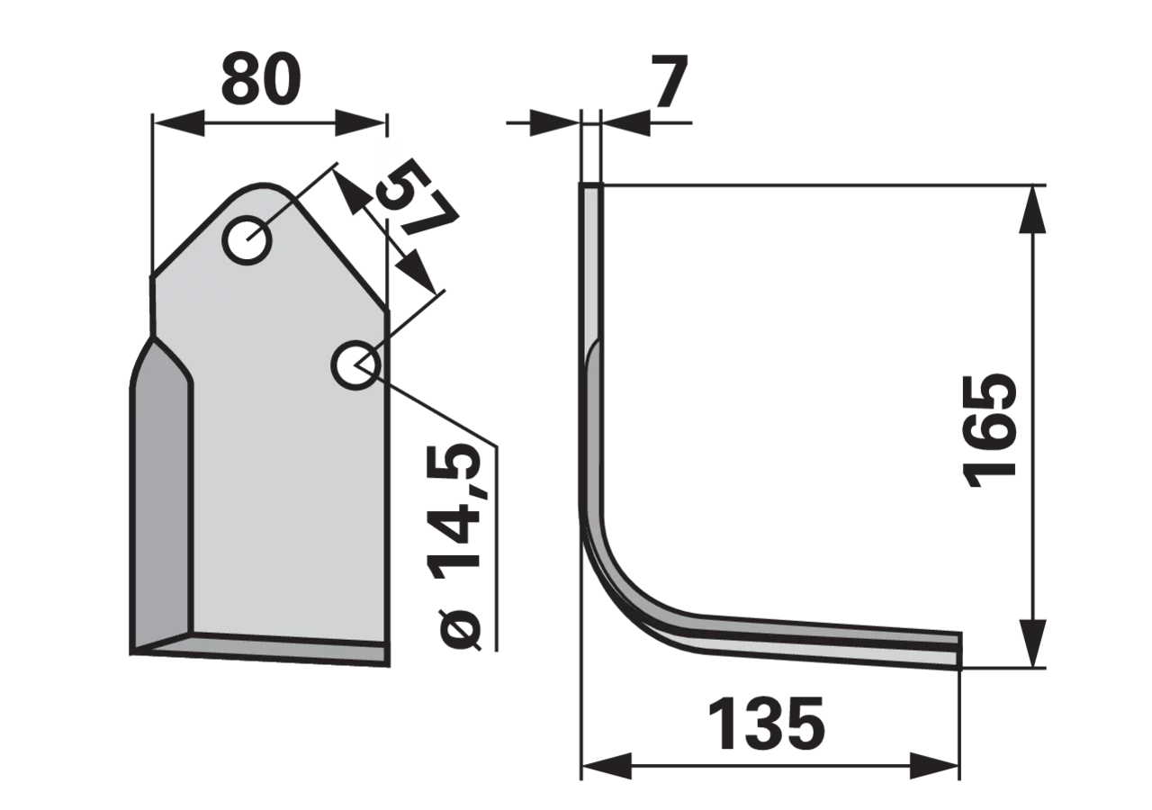 Winkelmesser rechts anstelle von Kuhn 51921500 GartenShop24 - Hochwertige Gartengeräte