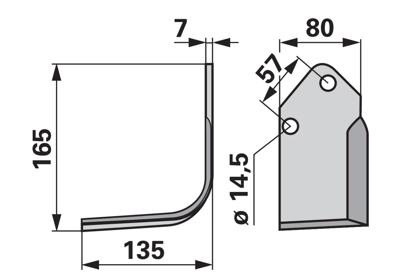 Winkelmesser links anstelle von Kuhn 51921600 GartenShop24 - Hochwertige Gartengeräte