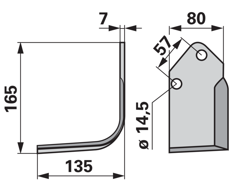 Winkelmesser links anstelle von Kuhn 51921600 GartenShop24 - Hochwertige Gartengeräte