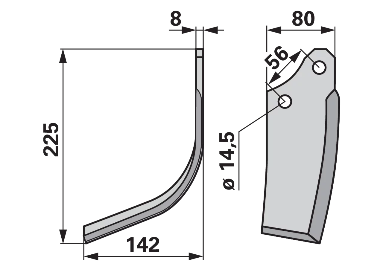 Bogenmesser links anstelle von Maschio 001110427 GartenShop24 - Hochwertige Gartengeräte