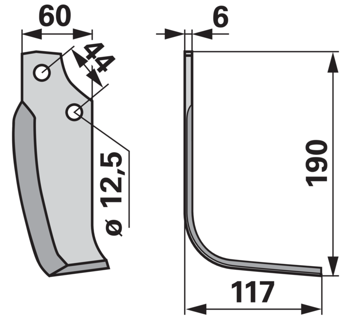Winkelmesser rechts anstelle von Maschio 19100415 GartenShop24 - Hochwertige Gartengeräte