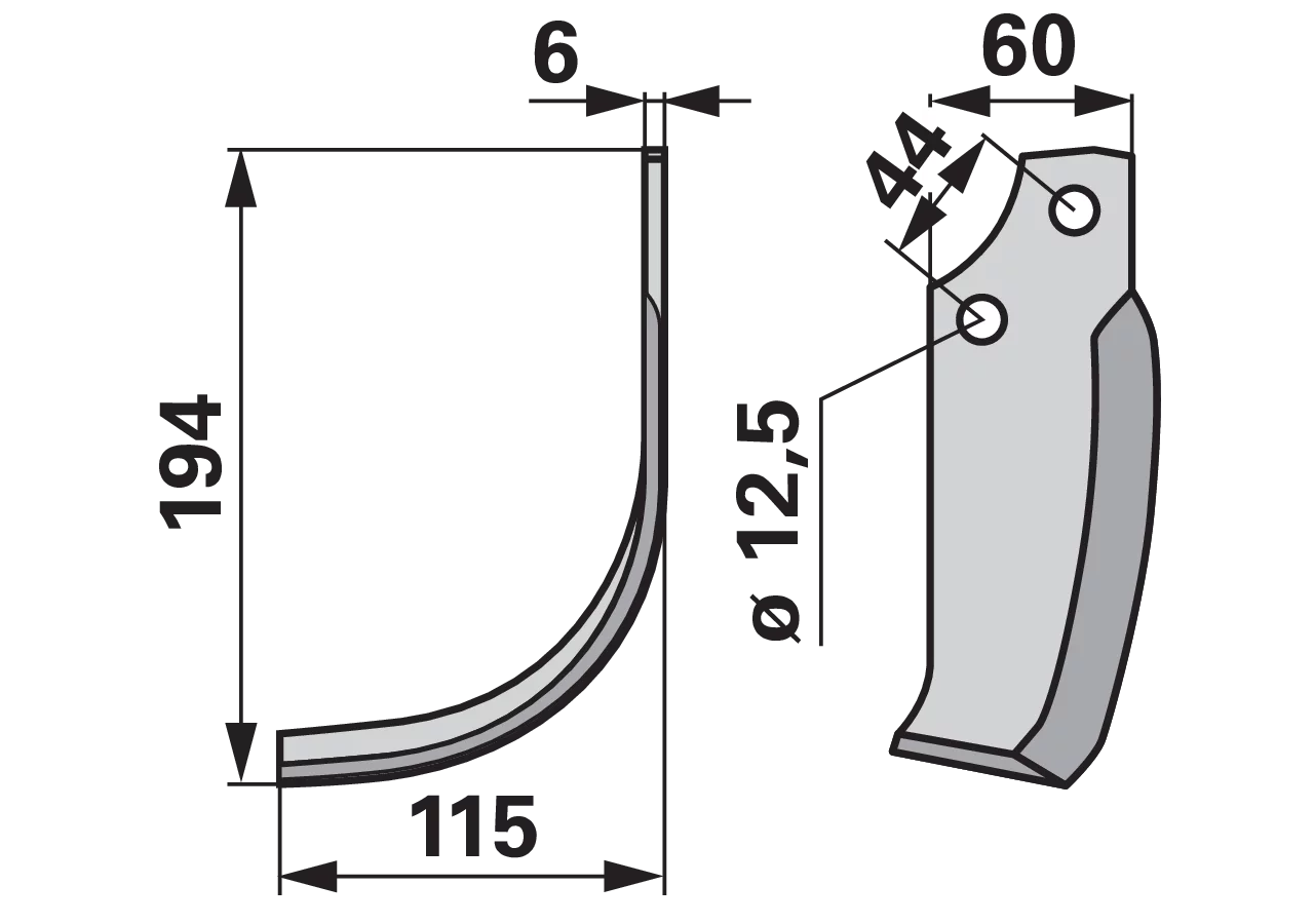 Bogenmesser links anstelle von Maschio 19100418 GartenShop24 - Hochwertige Gartengeräte