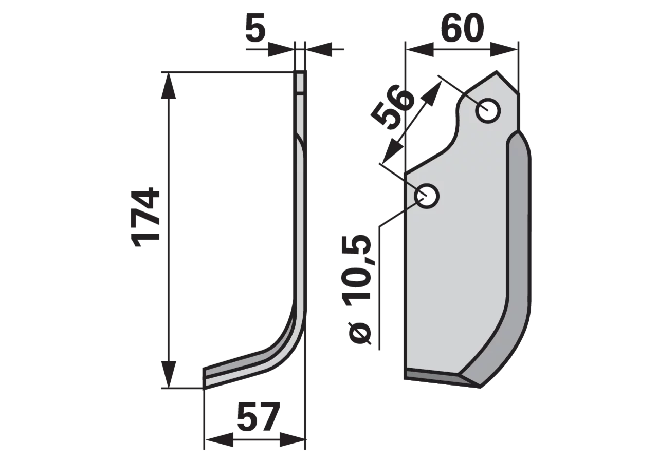 Bogenmesser links anstelle von Maschio 21100413 GartenShop24 - Hochwertige Gartengeräte