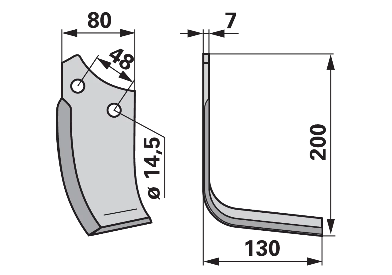 Winkelmesser rechts anstelle von Maschio 29100407 GartenShop24 - Hochwertige Gartengeräte