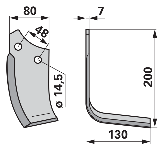 Winkelmesser rechts anstelle von Maschio 29100407 GartenShop24 - Hochwertige Gartengeräte