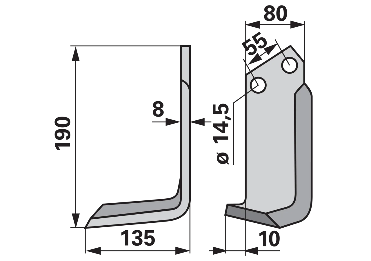 Winkelmesser links Innendurchmesser 14,5 mm GartenShop24