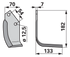 Detailansicht Winkelmesser rechts Pegoraro 002191 – Lochabstand 54 mm, Lochdurchmesser 12,5 mm