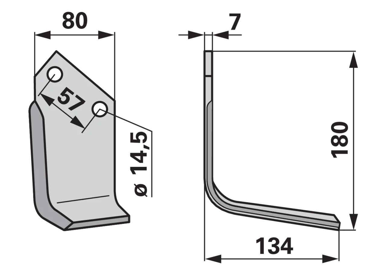 Winkelmesser rechts anstelle von Celli 422512 GartenShop24 - Hochwertige Gartengeräte