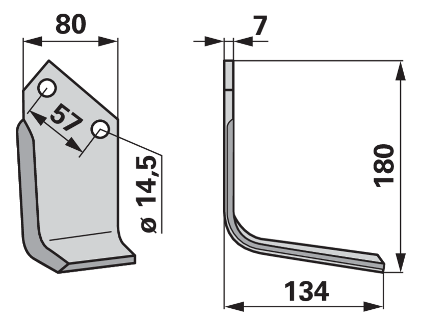 Winkelmesser rechts anstelle von Celli 422512 GartenShop24 - Hochwertige Gartengeräte