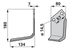 Winkelmesser links Celli 422513 134 mm – Ersatzmesser für Bodenfräsen, Höhe 180 mm