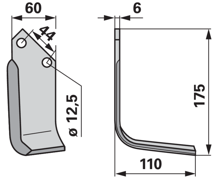 Winkelmesser rechts anstelle von Celli 522602 GartenShop24 - Hochwertige Gartengeräte