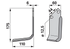 Winkelmesser links Celli 522603 – Ersatzmesser für Bodenfräsen, 175 mm Höhe