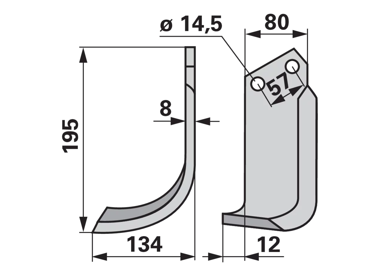 Bogenmesser links anstelle von Celli 722538 GartenShop24 - Hochwertige Gartengeräte