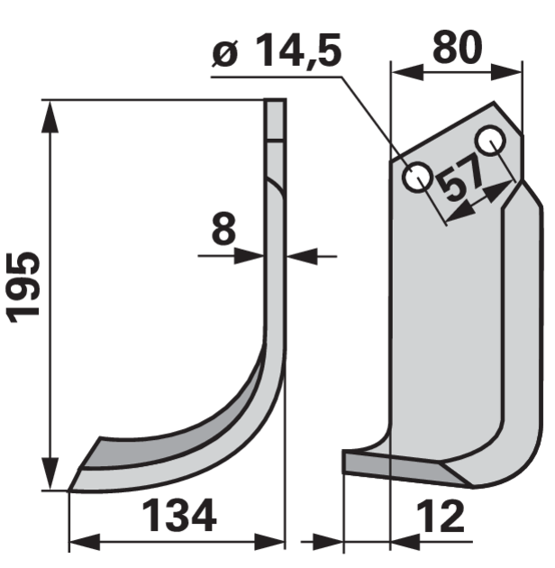 Bogenmesser links anstelle von Celli 722538 GartenShop24 - Hochwertige Gartengeräte