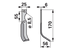 Bogenmesser rechts 25x6 L=170 mm Arbeitsbreite 56 mm LAB=55 GartenShop24 - Hochwertige Gartengeräte