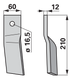 Fräsmesser rechts Howard 184216 – Detailansicht Lochdurchmesser 16,5 mm und Stärke 12 mm