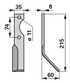 Winkelmesser rechts 35x8 L=215 mm Arbeitsbreite 60 mm LAB=74 mm GartenShop24 - Hochwertige Gartengeräte